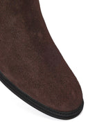 Male Brown Suede Chelsea Boots | Derimod