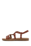 Kadın Taba Kroko Sandalet | Derimod