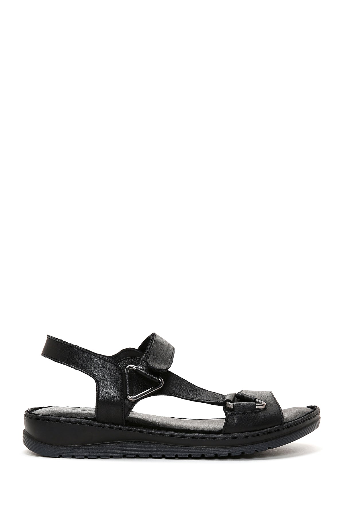 Kadın Siyah Deri Comfort Sandalet 23SFD340218 | Derimod