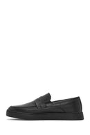 Erkek Siyah Deri Casual Loafer | Derimod