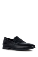 Geox Men's Black Sapienza Leather Loafer | Derimod