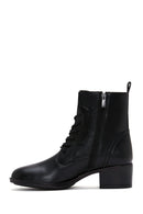 Women's Black Zippered Heeled Boots | Derimod