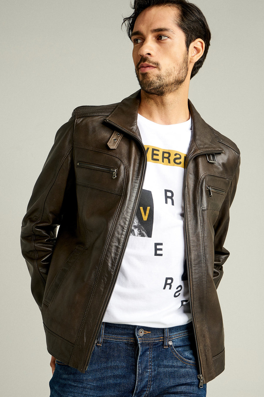 NICO MEN'S LEATHER JACKET