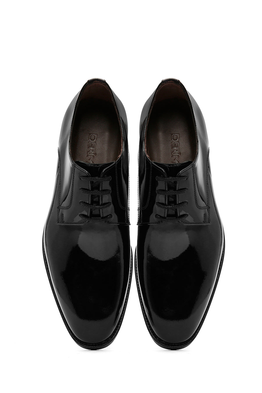 Men's Black Laced Patent Leather Classic Shoes