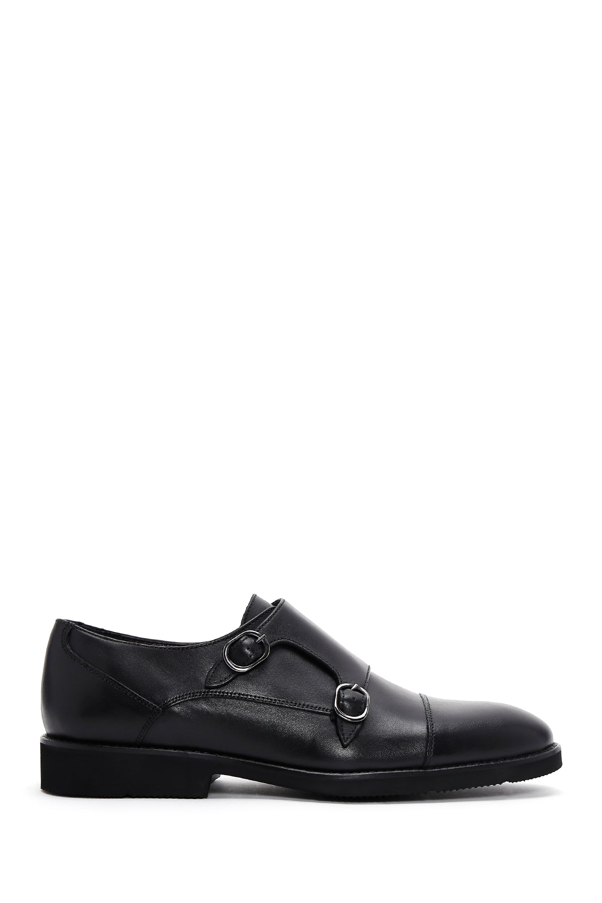 Erkek Siyah Deri Çift Tokalı Klasik Ayakkabı 23SFD601918 | Derimod
