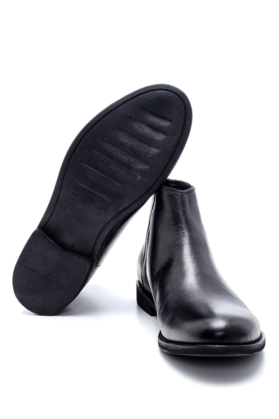 Men's Leather Back Zippered Classic Boots