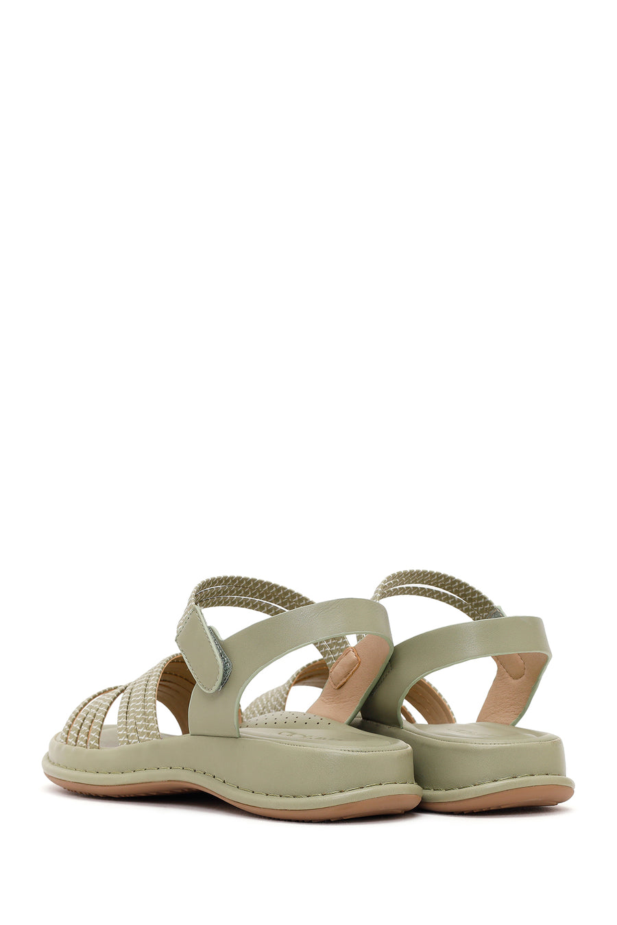 Women's Green Chunky Sole Comfort Sandals