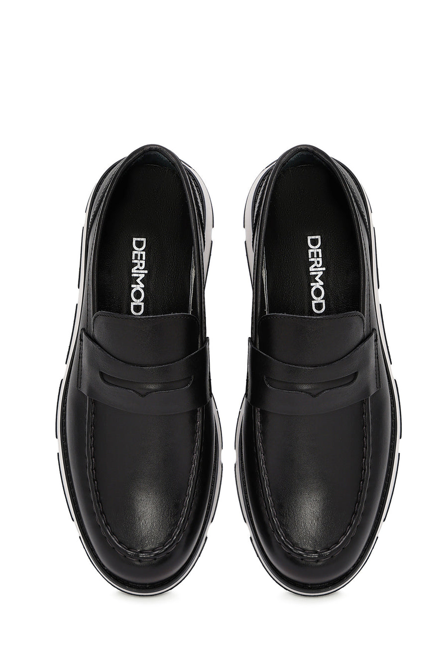 Men's Black Leather Casual Loafer