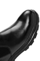 Men's Black Leather Casual Chelsea Boots | Derimod