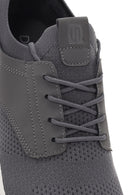 Erkek Gri Bağcıklı Kumaş Sneaker | Derimod