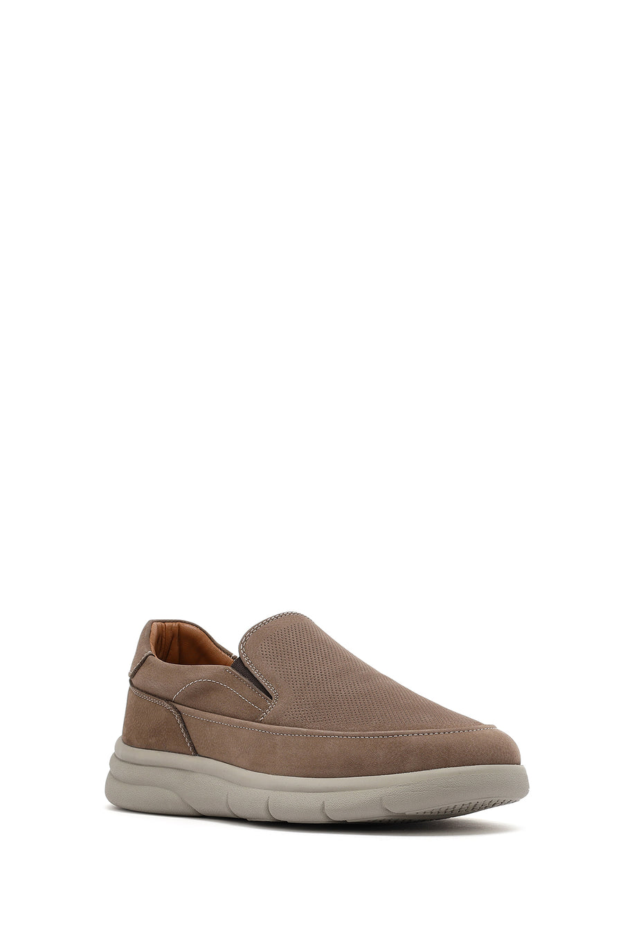 Erkek Bej Nubuk Deri Comfort Loafer