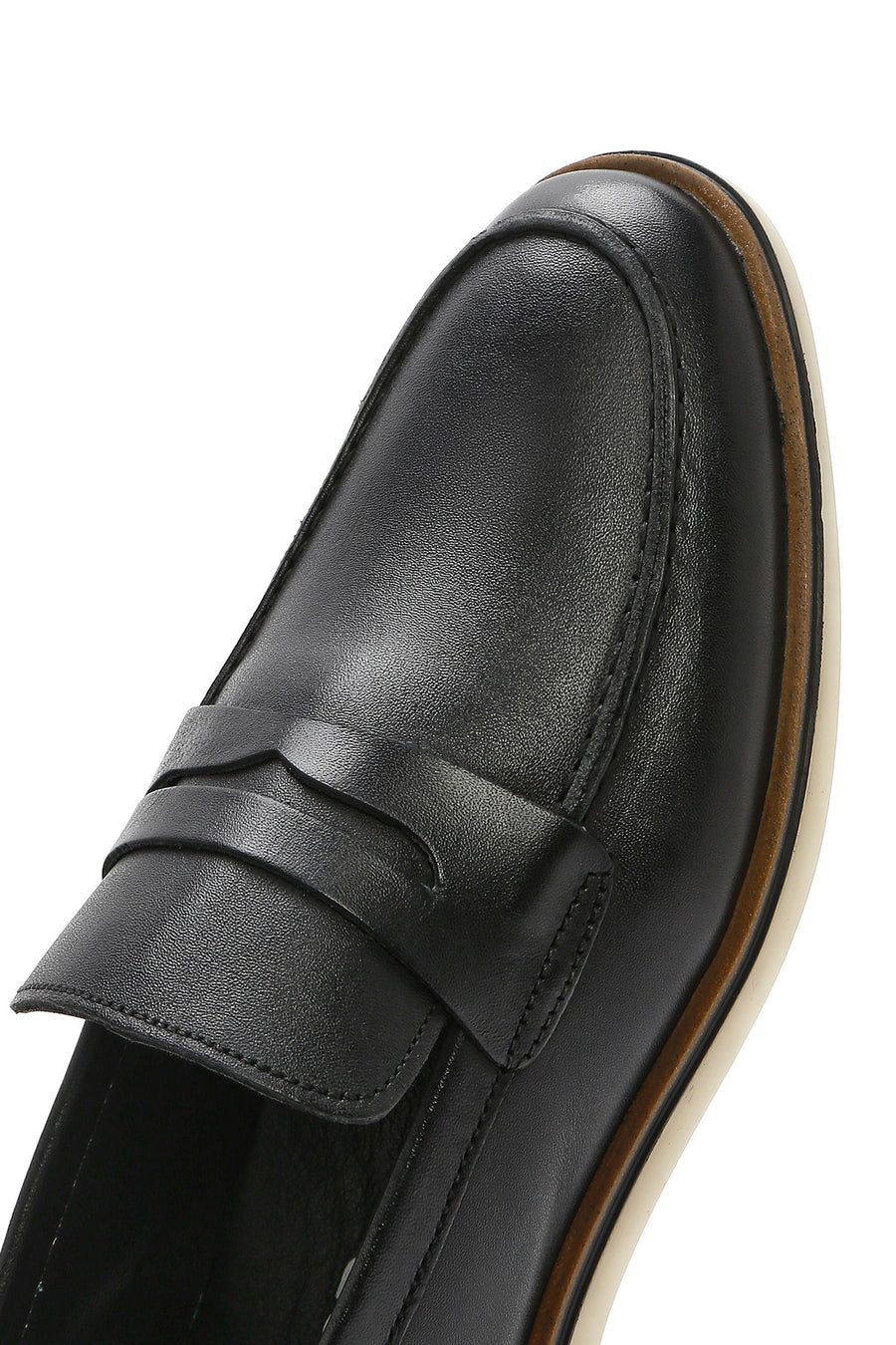 Men's Black Leather Casual Loafer