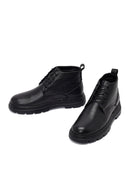 Men's Black Lace-Up Leather Casual Boots | Derimod