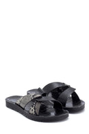 Women's Snake Printed Slippers | Derimod