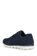 Geox Men's Navy Blue Spherica Ec12 Lace-up Suede Leather Casual Sneaker | Derimod