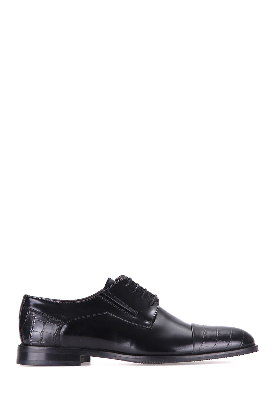 Crocodile Patterned Men's Leather Shoes 18WFD310622 | Derimod