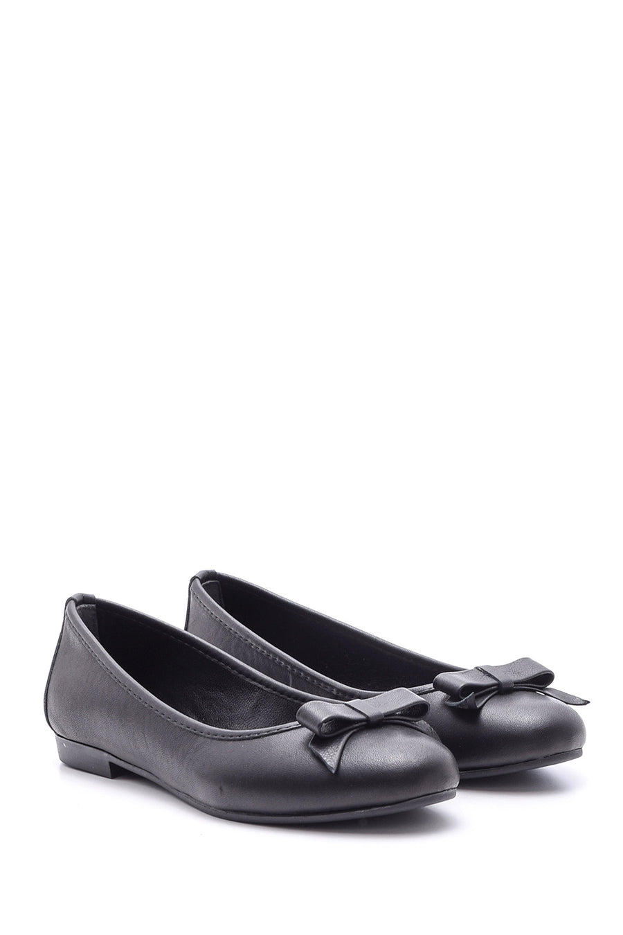 Women's Leather Bow Ballerina Ballet