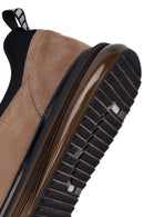 Male Mink Lace-Up Suede Casual Sneaker | Derimod