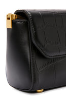 Women's Black Crocodile Patterned Shoulder Bag | Derimod