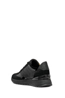 Geox Women's Black Desya Lace-Up Leather Sneaker | Derimod