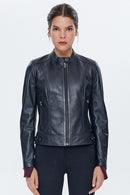 Aida Women's Leather Jacket | Derimod