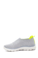 Women's Gray Neon Detailed Sneaker | Derimod