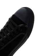 Erkek Siyah Bağcıklı Süet Deri Sneaker | Derimod