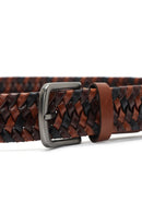 Men's Brown Braided Leather Belt | Derimod