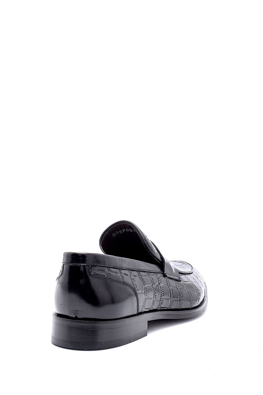 Erkek Kroko Detaylı Deri Loafer