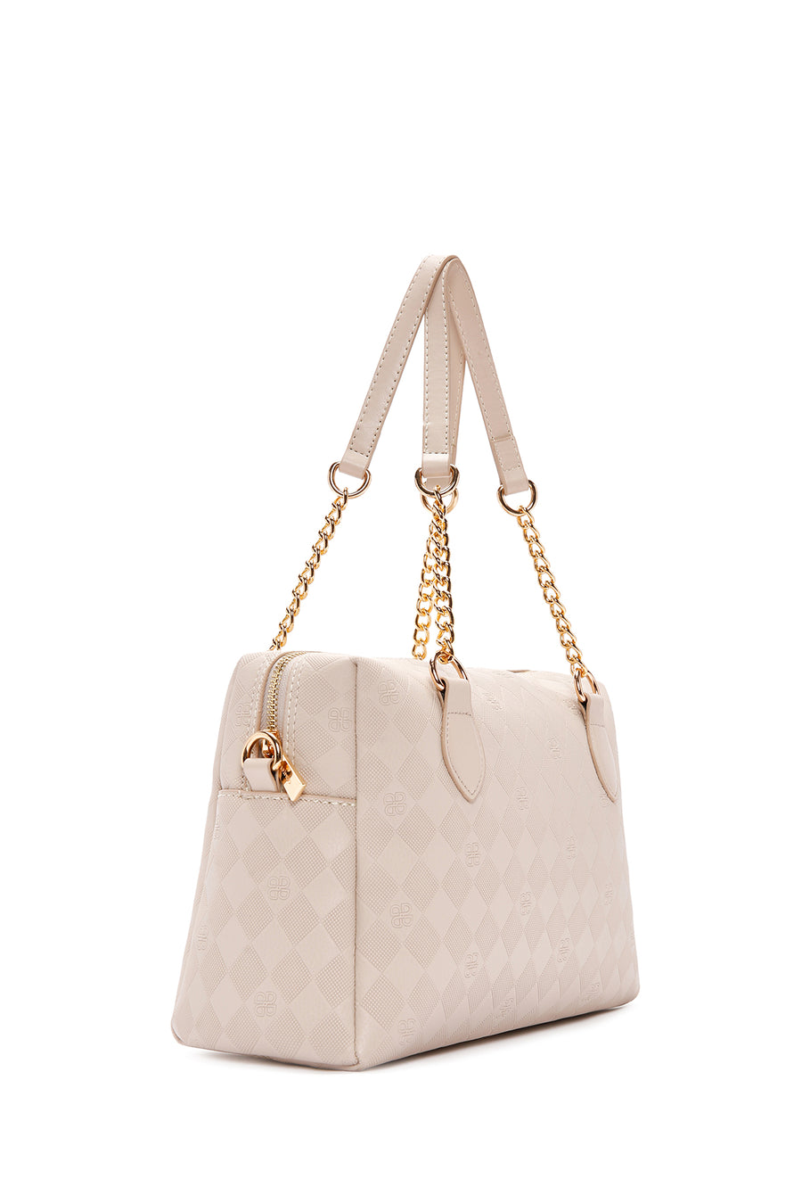 Women's Cream Long Strap Shoulder Bag
