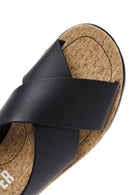 Camper Women's Black 80% Recycled Polyester 20% Leather Sandals | Derimod