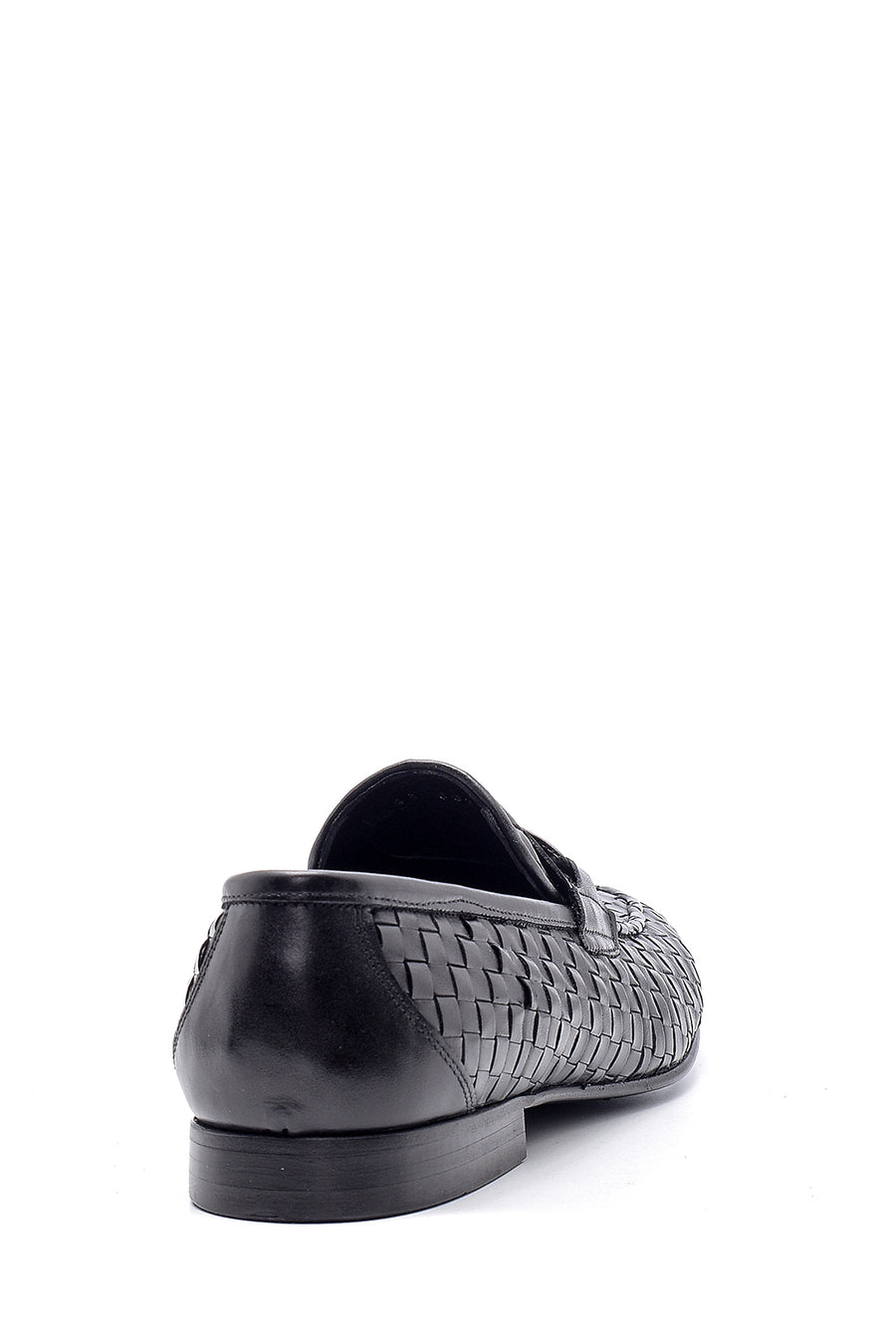 Men's Leather Knit Pattern Loafer