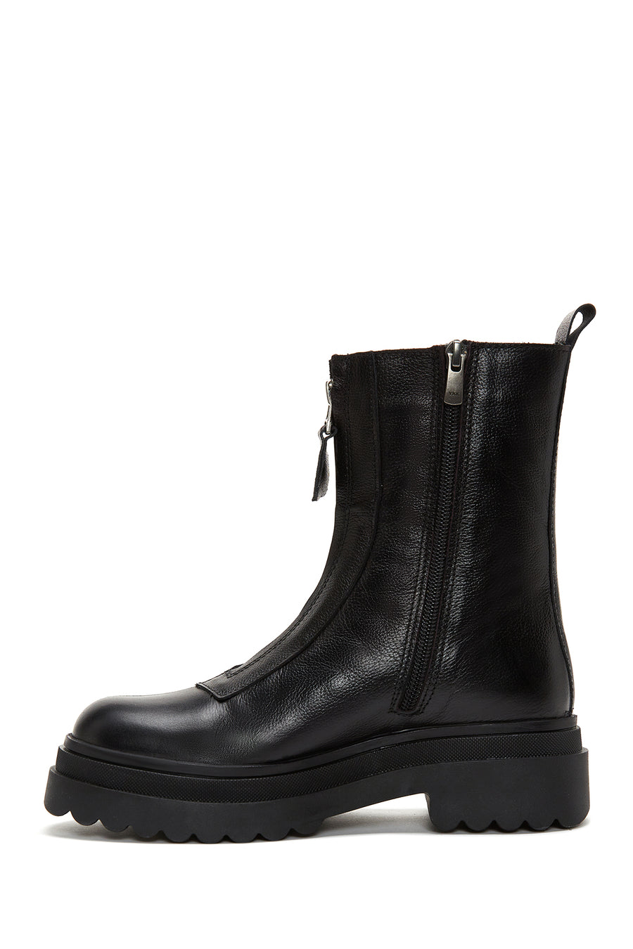 Women's Black Zipper Boots