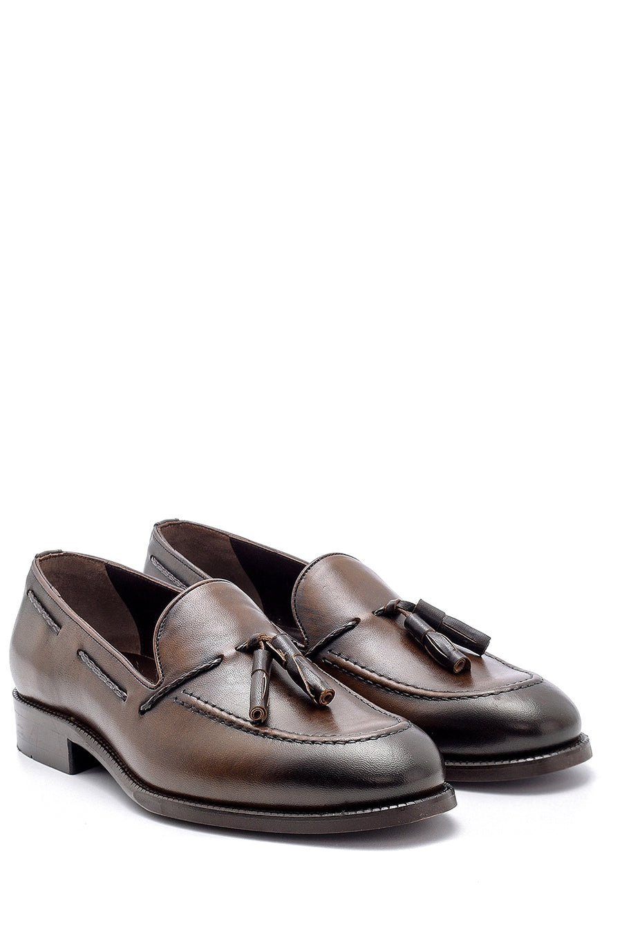 Erkek Deri Püskül Detaylı Loafer