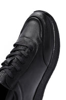 Men's Black Lace-up Leather Sneaker | Derimod