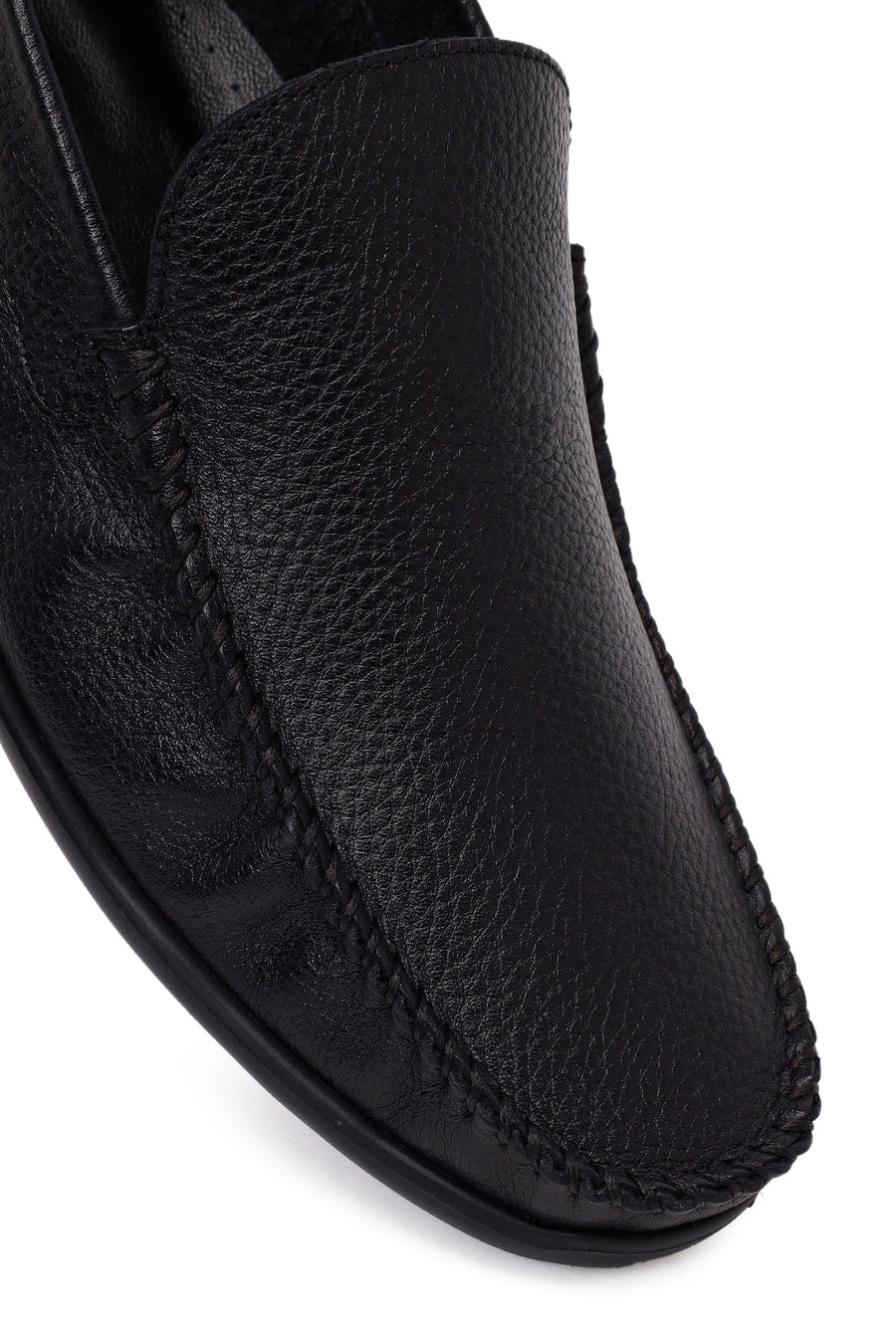 Male Black Leather Loafer