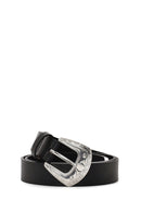 Unisex Black Leather Belt | Derimod