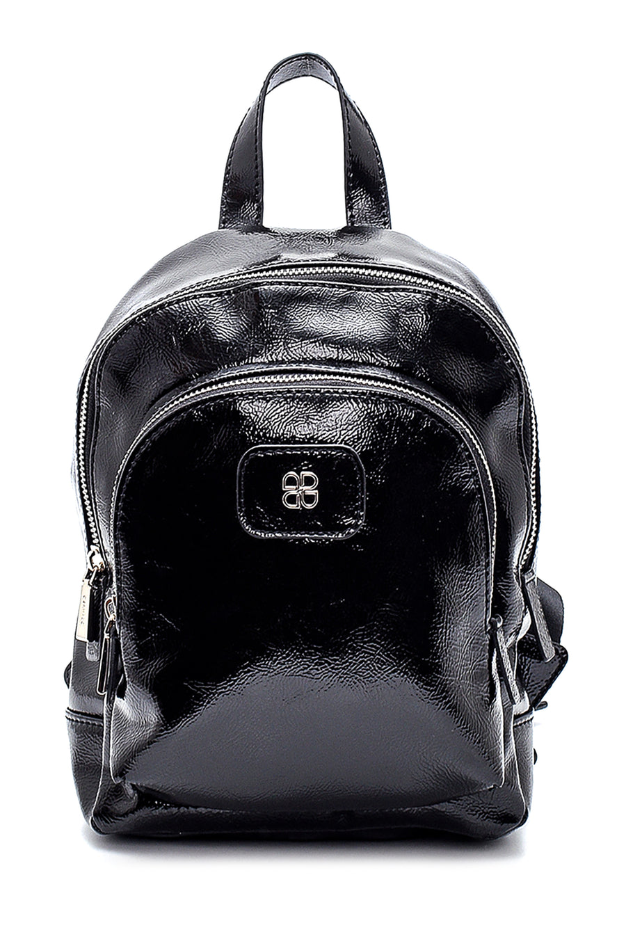 Women's Crinkled Patent Leather Backpack 21SBD214923 | Derimod