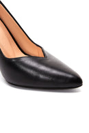 Women's Black Leather Stiletto | Derimod