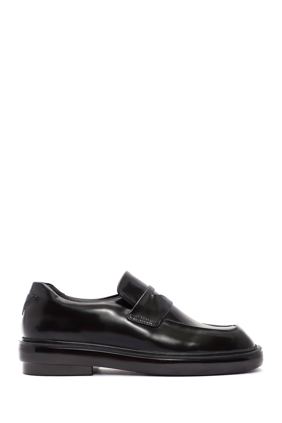 Women's Black Leather Masculine Loafer 24WFD141922 | Derimod