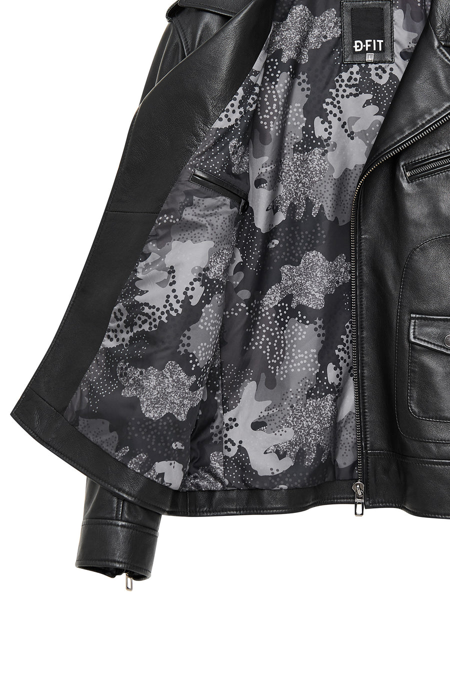 Carter Men's Black Biker Leather Coat