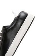 Men's Black Large Size Leather Sneaker | Derimod