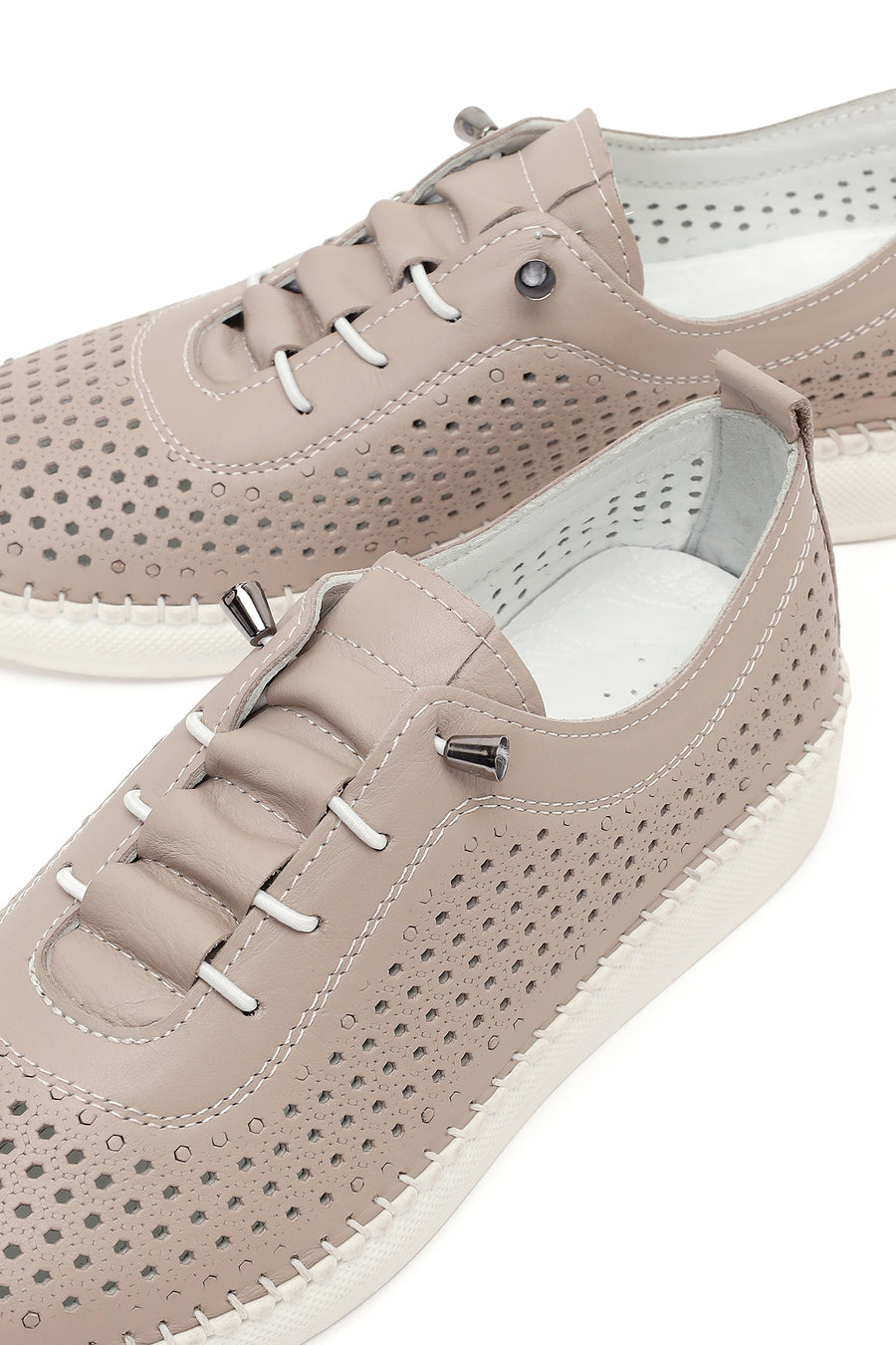 Woman Mink Leather Comfort Shoes