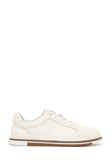 Male White Lace-up Leather Sneaker 26SFD698418 | Derimod