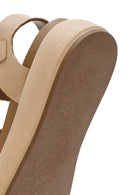 Women's Brown Leather Sandals | Derimod