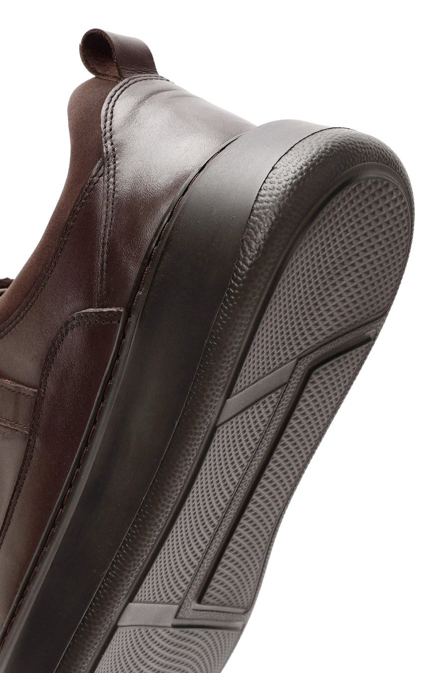 Men's Brown Lace-Up Leather Sneaker