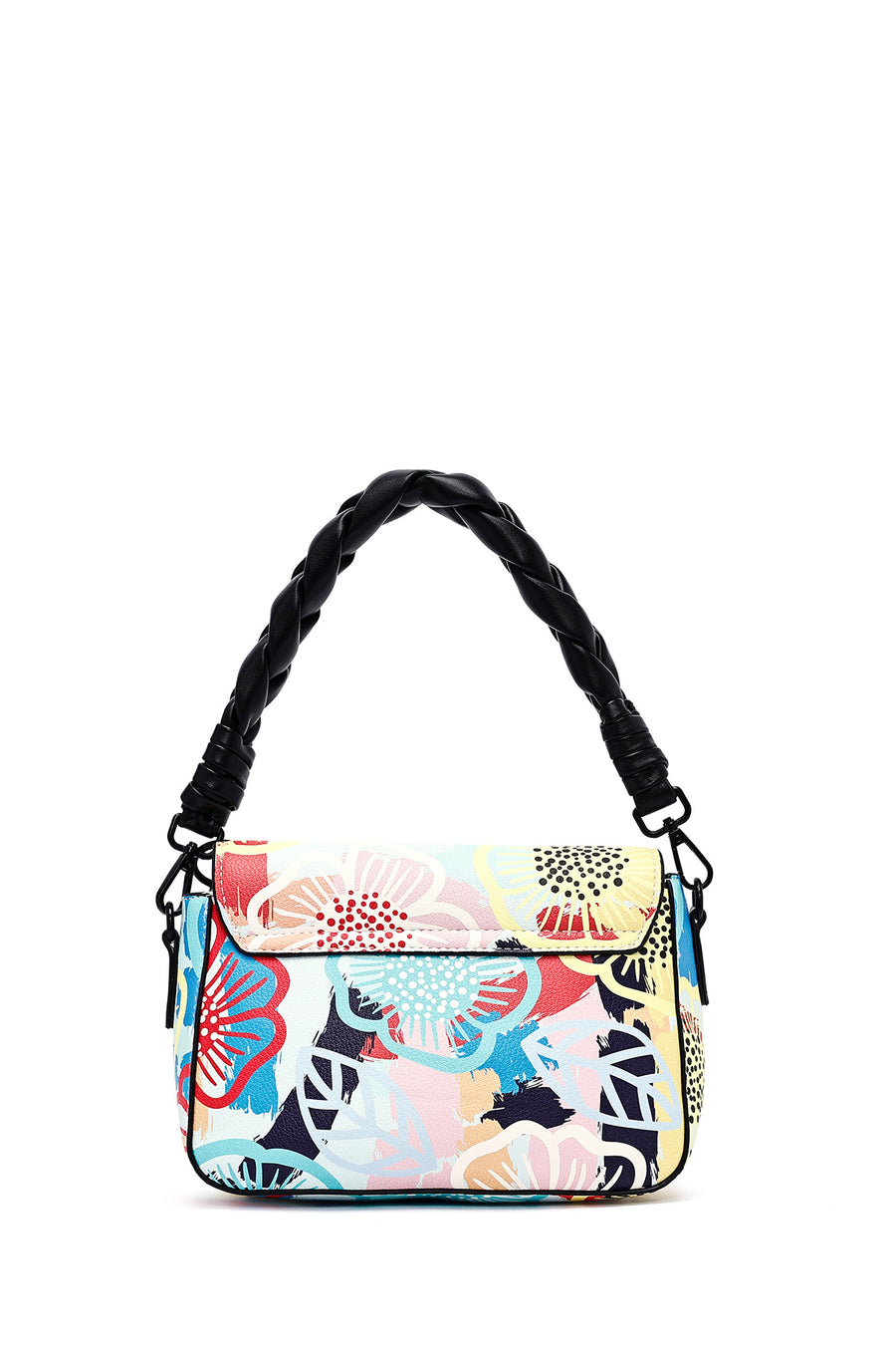 Women's White Long Strap Printed Shoulder Bag