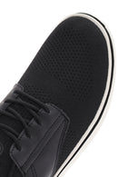 Erkek Siyah Bağcıklı Kumaş Sneaker | Derimod