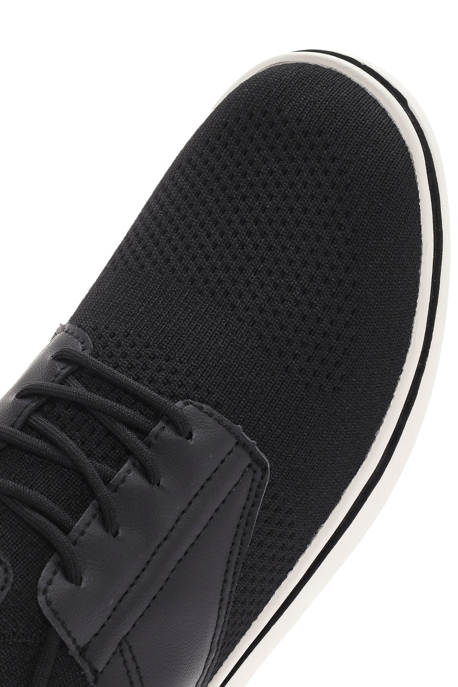 Erkek Siyah Bağcıklı Kumaş Sneaker
