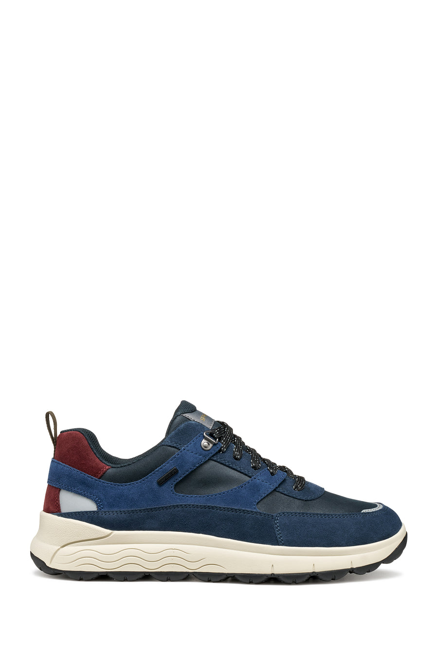 Geox Men Navy U Spherica 4X4 B Abx C - Suede Lace-Up Thick-Soled Fabric Sneaker U56FDC022CQC4K4B | Derimod